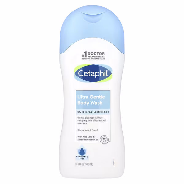 Cetaphil, Ultra Gentle Body Wash, Fragrance Free, 16.9 fl oz (500 ml)