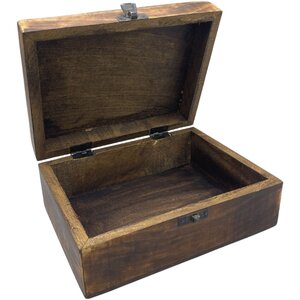 Ceramic Wood Storage Box 20x15x7.5cm for Jewelry Keepsakes - Red