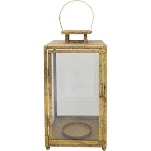 Antique Finish Lantern - Gold