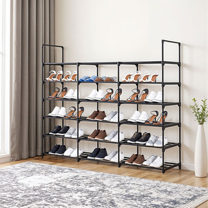 Black Metal Shoe Rack - Image 2