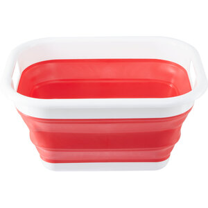 Averill Collapsible Red White Laundry Basket - White & Red - Image 3