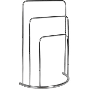 3 Tier Towel Stand, Curved - Silver - Image 2