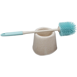 Pro Clean Anti-Bacteria Rubber Toilet Brush and Holder - Blue - Image 2