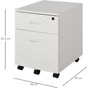 Vinsetto 2 Drawer Locking Office Filing Cabinet - Image 2