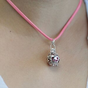 Silver Angel Bell - Bali Handcrafted 16mm Spiritual Jewelry Gift - Silver