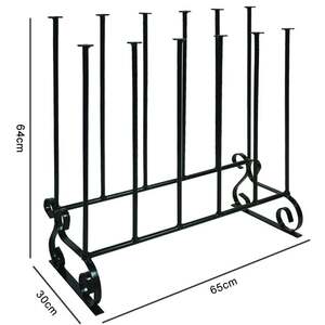 Wellington Boot Stand - 6 Pair - Black