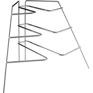 Wallis Corner Plate Rack with Chrome Finish - Silver