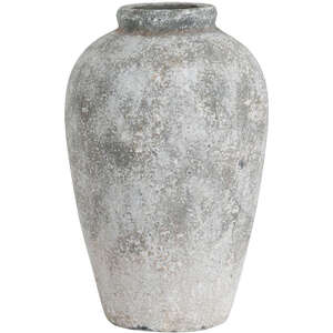 Aged Stone Tall Ceramic Vase - Stone