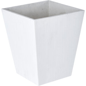 Haldis Small White and Silver Ceramic Vase - White