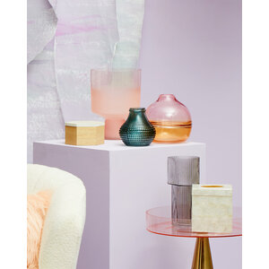 Bolla Small Round Clear Glass Vase - Glass 100%
