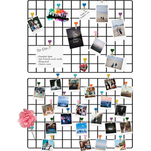 x2 Hanging Grid Organisation and Photo Wall Panels - Black