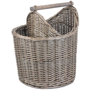 Wicker Bathroom Basket - Brown Grey