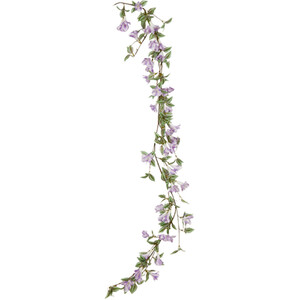 Morning Glory Garland - Green and Purple