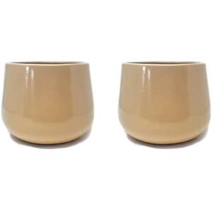 Epoxi Cylinder Indoor Plant Pot - Beige