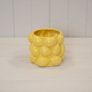 Rustic Zesty Lemon 3D Pot Plant pot - Yellow