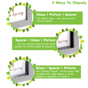 3D Box Photo Frames - A5 (6 x 8") - White - Pack of 5 - White