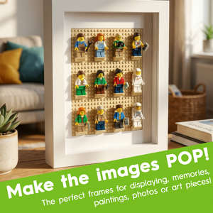 3D Box Photo Frames - 6 x 6" - White - Pack of 5 - White