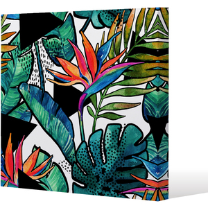 flowers with contour Canvas Print