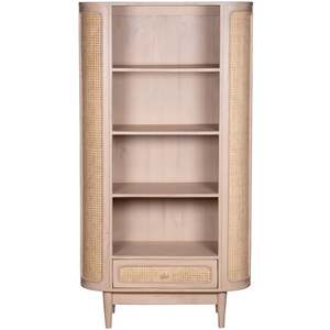 Berma Cane  Mango Wood Bookcase Wide - Natural