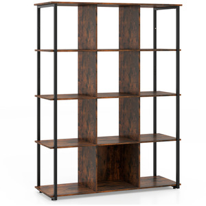 Tall Freestanding Bookshelf - Brown