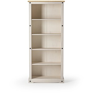 Corona Solid Pine Tall Bookcase - White