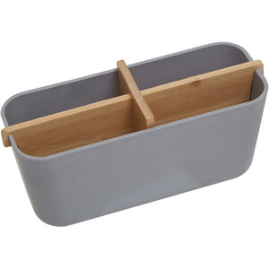 Canyon Grey 4 Section Organiser - Natural, Grey