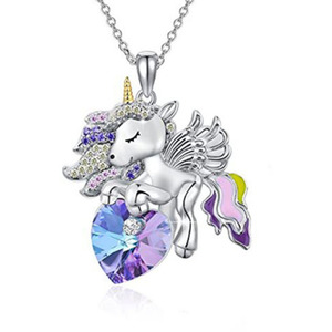 Colourful Unicorn Designed Necklace - Colourful