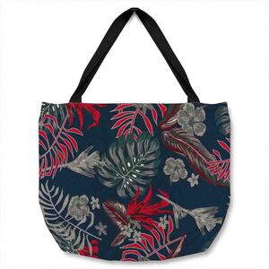 Leaves Of Tropical Plants Tote bag - Red