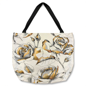 Golden Roses Tote bag - Gold