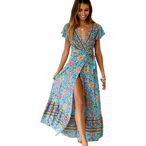 Patterned Bohemian Maxi Dress