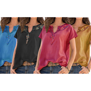 Bohemian Style V-Neck Summer Top